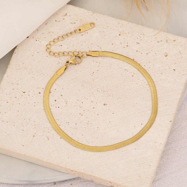 2025 Fashion Chain Bracelet 18K Gold Plated Chain Bracelets Stainless Steel Bracelet Jewelry for Women Girls