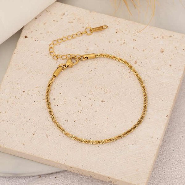2025 Fashion Chain Bracelet 18K Gold Plated Chain Bracelets Stainless Steel Bracelet Jewelry for Women Girls