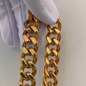 12mm Cuban Chain Bracelet Stainless Steel 18K Gold Plated Trendy Unisex Jewelry for Men and Women