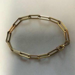 Trendy 15cm Stainless Steel Chain Link Bracelet for Women Anniversary Gift Durable 316L Steel Jewelry