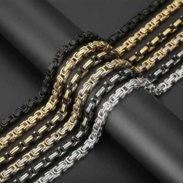 Hot Sale Fashion Jewelry 18K Gold Plated Stainless Steel 4/5/6/8MM Hip Hop Thick Bracelet Chunky Chain Bracelet for Women Men
