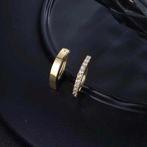 14G Clicker Belly Button Ring for Women ASTM F-136 Titanium CZ Opal Belly Ring Simple Reverse Navel Rings Body Jewelry
