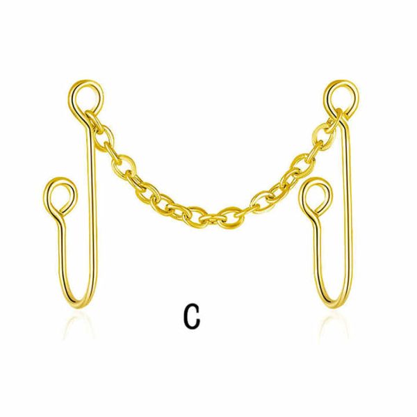 Wholesale Fancy Stainless Steel Body Piercing Jewelry Chain Nose Ring Stud Clip for Women for Wedding Orthodox Children