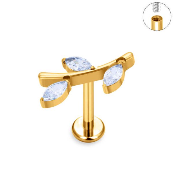 Fashion ASTM F136 Titanium Multiple Small Zirconia Back Cartilage Stud Earrings Piercing Jewelry