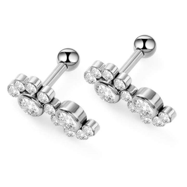 2024 New Zircon Earrings Lip Nails Body Piercing Jewelry Online Wholesale