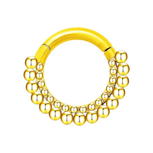 European American Cross-Border Fashion Body Piercing Jewelry Simple Spherical Ear Bone Ring Zirconium Inlaid Copper Seamless