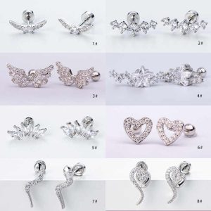 316L Stainless Steel 18K Gold-plated Earrings Piercing Jewelry Earrings for Women