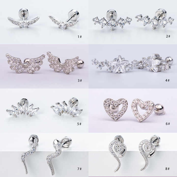 316L Stainless Steel 18K Gold-plated Earrings Piercing Jewelry Earrings for Women