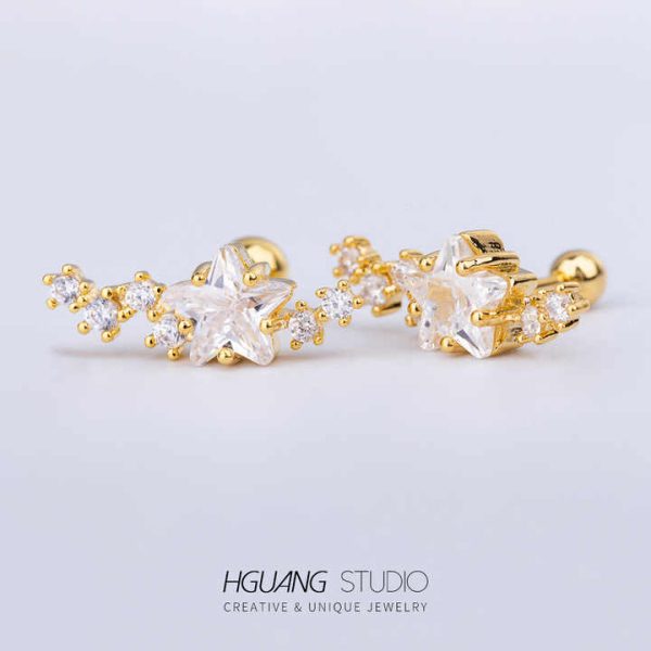 316L Stainless Steel 18K Gold-plated Earrings Piercing Jewelry Earrings for Women