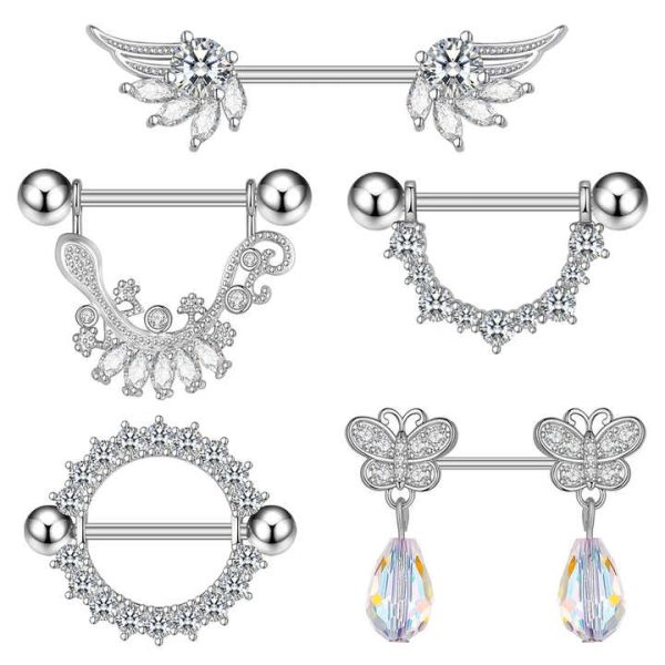 10Pair/Set Animal Bee Fashion Nipple Ring Picture 316L Stainless Steel Sexy Nipple Ring Barbell Nipple Jewelry