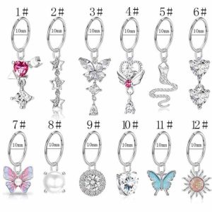 Unisex Trendy Stainless Steel Butterfly Zircon Scorpion Skeleton Earrings for Party Wedding Gift Jewelry