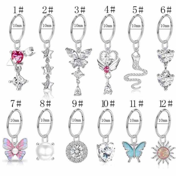 Unisex Trendy Stainless Steel Butterfly Zircon Scorpion Skeleton Earrings for Party Wedding Gift Jewelry