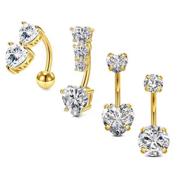 2025 Fashion Trend Wholesale 14G 316L Surgical Steel Belly Rings Piercing Jewelry