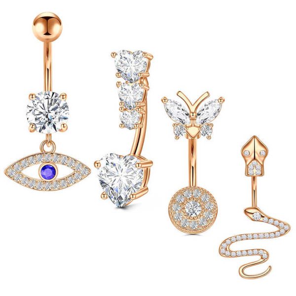 2025 Fashion Trend Wholesale 14G 316L Surgical Steel Belly Rings Piercing Jewelry