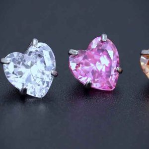 G23 Titanium L-Shape Nose Stud with Multicolor Zirconia Inlay - Hypoallergenic Body Piercing Jewelry for Women & Men