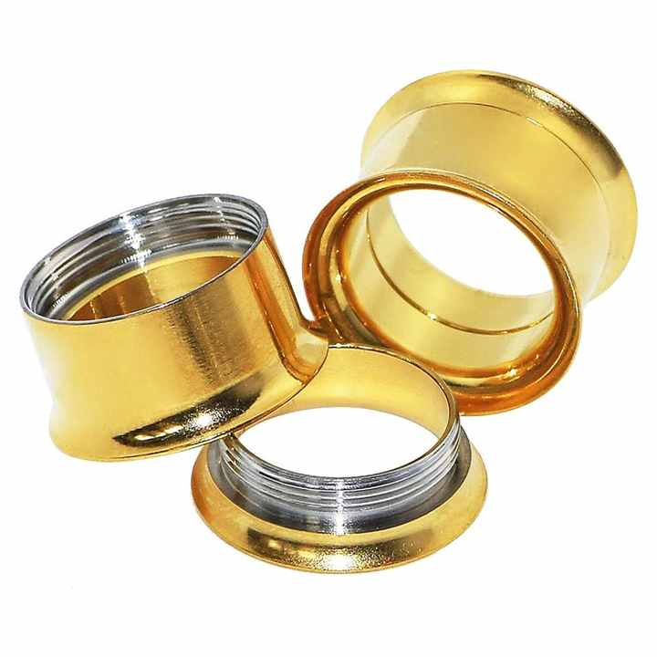Fashion Ear Piercing Tunnels Ring Plugs Gauges Screw Expander Stainless Steel Body Jewelry Unisex Ear Gauges Piercing