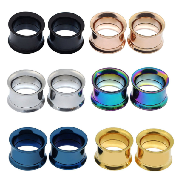 Fashion Ear Piercing Tunnels Ring Plugs Gauges Screw Expander Stainless Steel Body Jewelry Unisex Ear Gauges Piercing