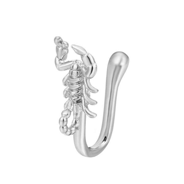 Women's Gold-Plated Mermaid Nose Clip Fashionable Body Jewelry with Cubic Zirconia for Weddings Engagements Gifts