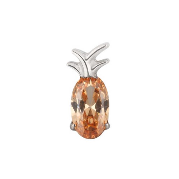 Wholesale G23 Titanium ASTM F136 Pineapple Inner Threaded Top Lip Ring Fashion Body Pierced Jewelry Earrings