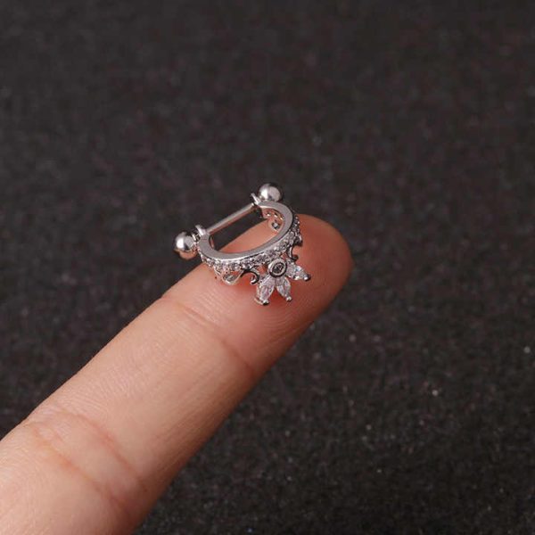 Stainless Steel Ear Piercing Barbell With Cz Hoop Cartilage Helix Daith Rook Lobe Earring Ear Piercing Jewelry 1Pcs