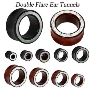 Trendy Wood Ear Tunnels Hollow Plugs Stretchers 8-25mm Body Jewelry for Daily Wear