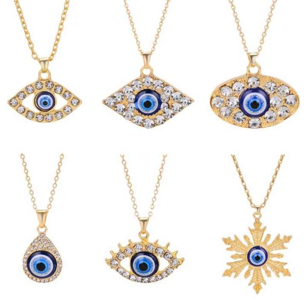 Fashion Jewelry New Multi-layer Devil's Eye Pendant Necklace Women's Fashion Exaggerated Trend Eye Collars