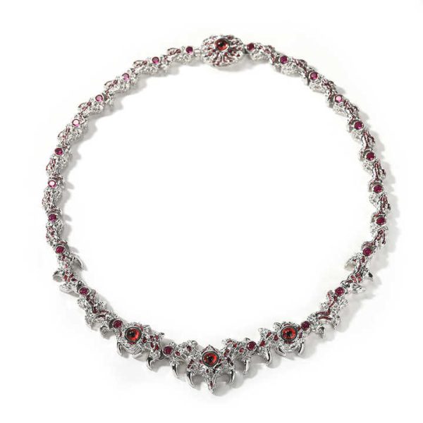 2024 New Fashion Jewelry Evil Eye Jewelry Luxury Red CZ High Quality Men Necklace Dropshipping Hip Hop Jewelry Eye Necklace