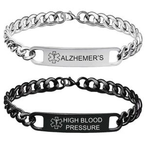 Unisex Engraved Medical Logo Stainless Steel Bracelet with Shell Accent - Constellation Design Holiday Gift