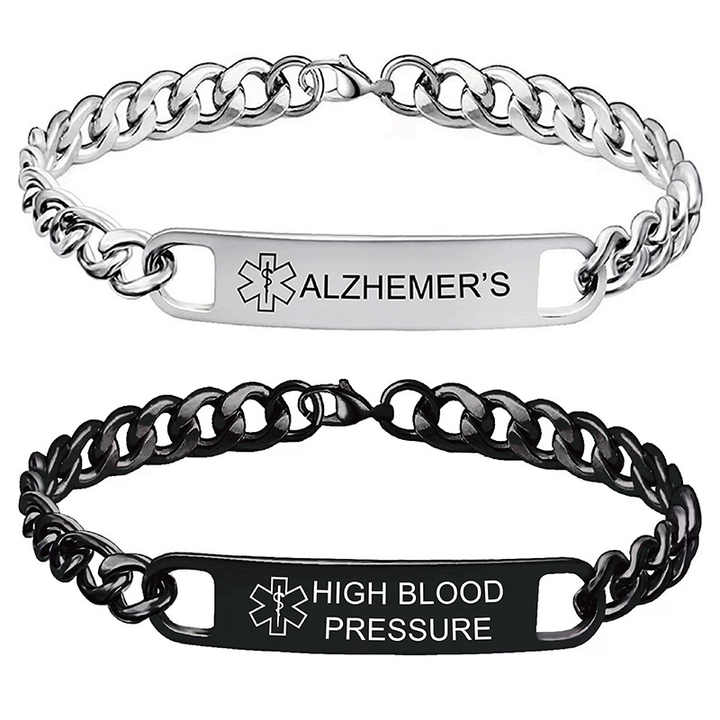 Bracelet Wholesale Life Star Medical logo Stainless Steel Holiday Gift Engraved Titanium Bracelet