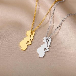 Stainless Steel Mother's Day Gift Necklace Gold Plated Cross Chain Pendant Unisex Fashion Jewelry for Women Men