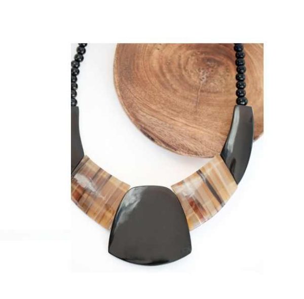 Buffalo Horn Necklace Horn Jewelry Pendant Horn Beads Necklace for Customized Free Sample for Handmade