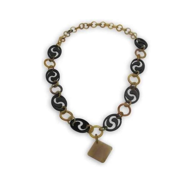 Buffalo Horn Necklace Horn Jewelry Pendant Horn Beads Necklace for Customized Free Sample for Handmade