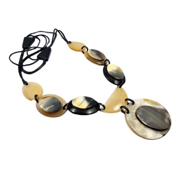 Buffalo Horn Necklace Horn Jewelry Pendant Horn Beads Necklace for Customized Free Sample for Handmade