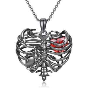 Punk Retro Women's Multi-Layered Alloy Necklace with Black Spaceman Rabbit Pendant and Bamboo Chain