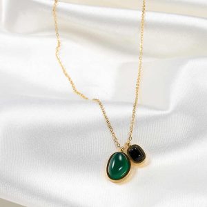 Vintage Stainless Steel Snake Chain Power Necklace Unisex Geometric Design Customizable Jewelry