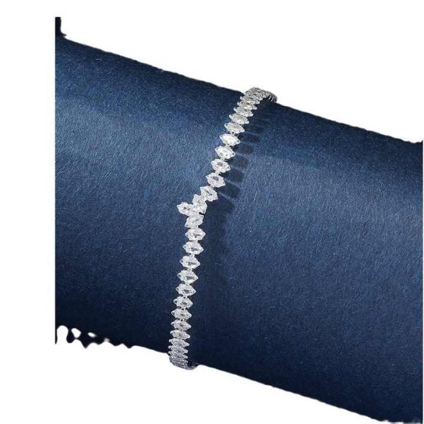 Adjustable Alloy Rhinestone Zirconia Charm Bracelets for Women Beach Wear Fashion Design Gold Plated Party Gifts