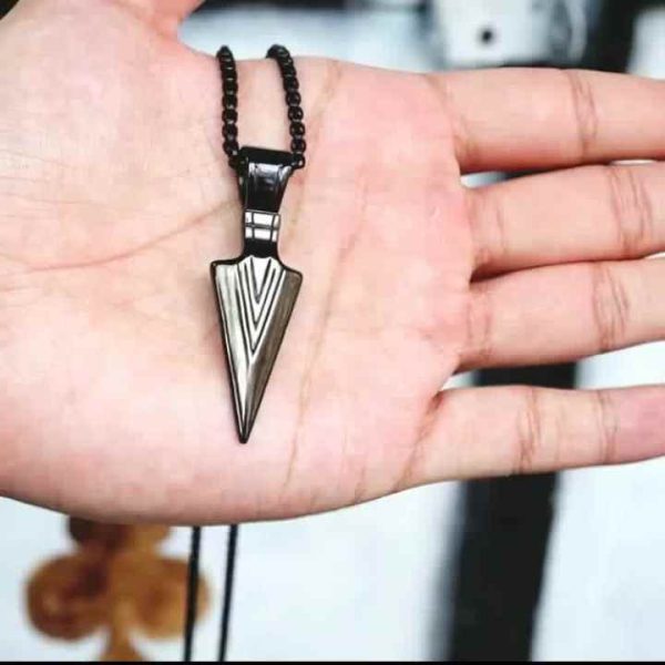 Collar Fashion Arrow Pendant Jewelry Men Multicolor Stainless Steel Triangle Arrowhead Necklace