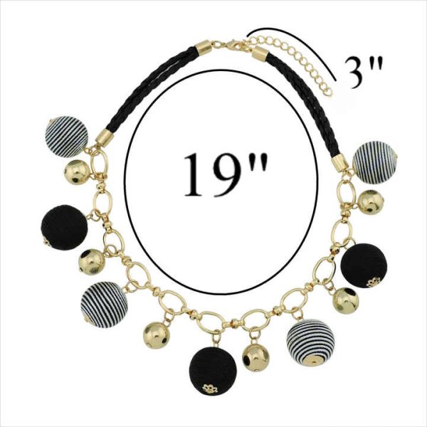 Dropshipping Amazon Sells Explosive European and American Fashion Geometric Winding Thread Ball Pendant Necklace N485