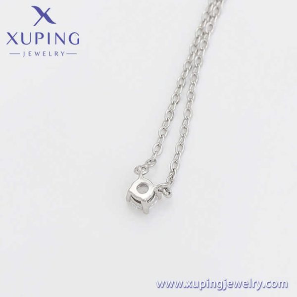 A00918448 xuping Jewelry Rose Quartz Diamond Necklace for Couple Palestine Amethyst Mens Pendant Fashion Simple Necklace
