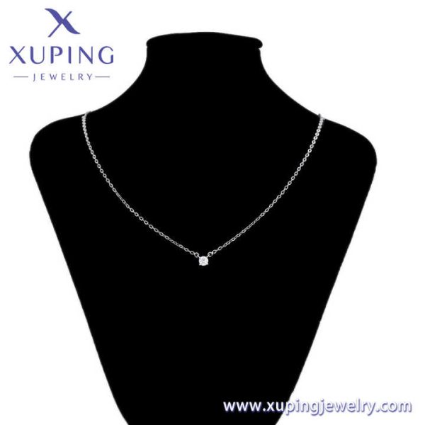 A00918448 xuping Jewelry Rose Quartz Diamond Necklace for Couple Palestine Amethyst Mens Pendant Fashion Simple Necklace