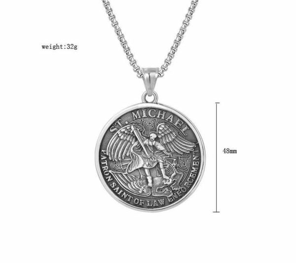 Stainless Steel Retro Pendant, Shield European and American Accessories Male Titanium Steel Jewelry