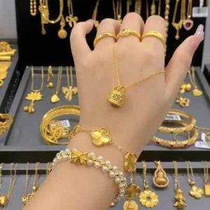 Elegant Brass Gold Plated Bowknot Flower Ring for Women, Classic Wedding Engagement Anniversary Gift Jewelry