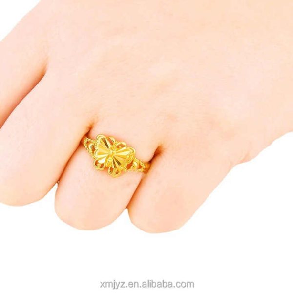 Boutique Brass Gold Plated Multiple Bowknot Fashion Female Ring Tik Tok Live Stream Event Flower Ring Factory Direct Sales