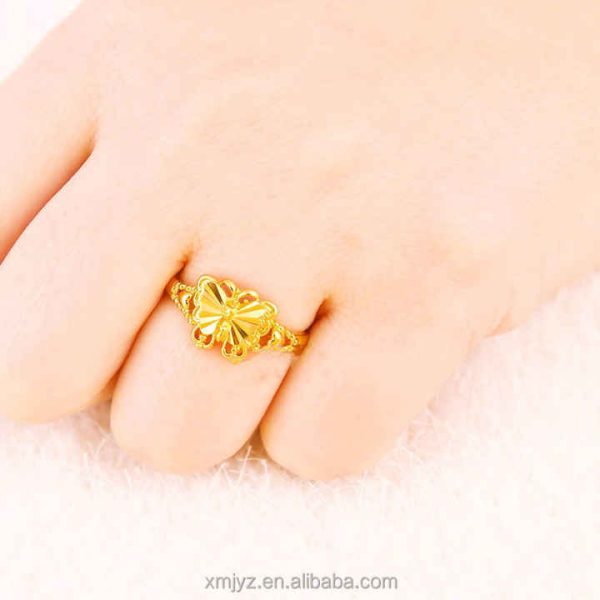 Boutique Brass Gold Plated Multiple Bowknot Fashion Female Ring Tik Tok Live Stream Event Flower Ring Factory Direct Sales