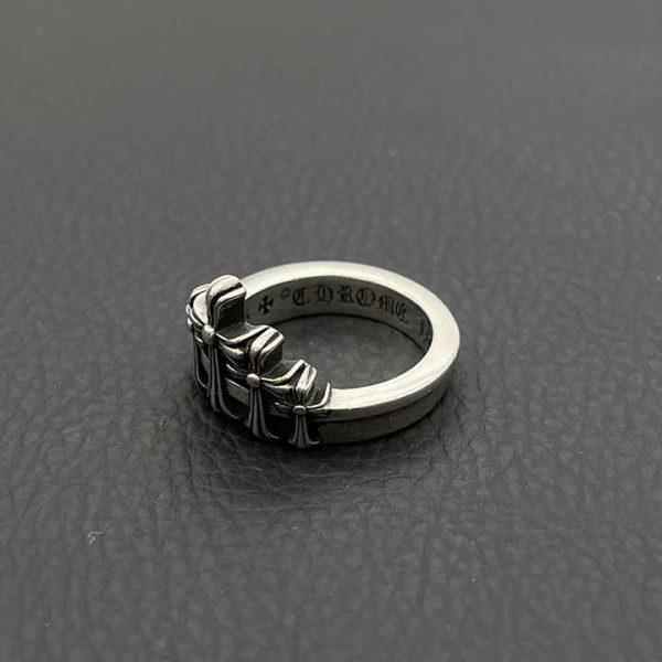 Wholesale Cross Sense of Advanced Vintage Punk Hiphop Retro Style Crown Ring Fashion Jewelry Rings for Men Woman Gothic Chrome