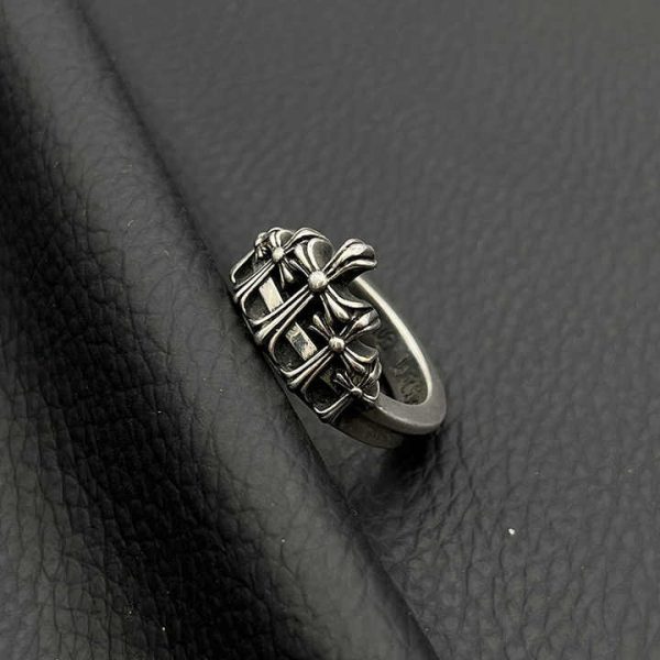 Wholesale Cross Sense of Advanced Vintage Punk Hiphop Retro Style Crown Ring Fashion Jewelry Rings for Men Woman Gothic Chrome