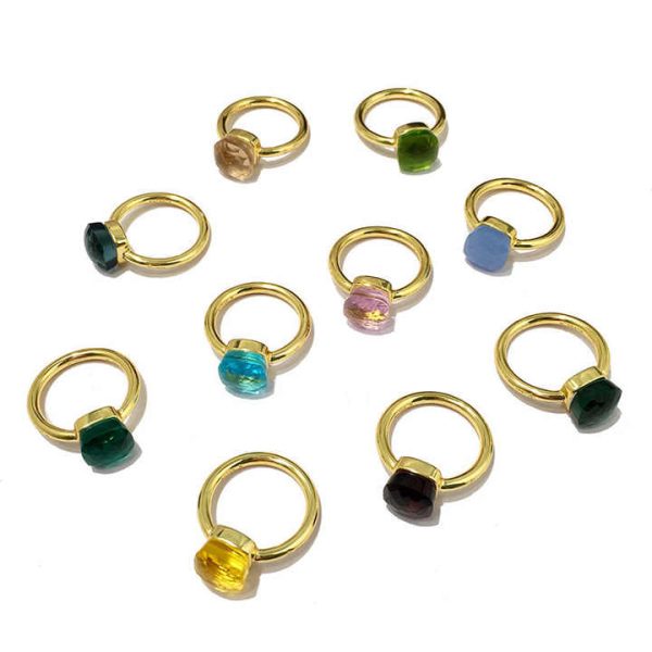 Vintage Stainless Steel 18k Gold Filled Natural Stone Turquoise Opal Ring 12 Months 18k Gold Plated Retro Delicate Thin Ring