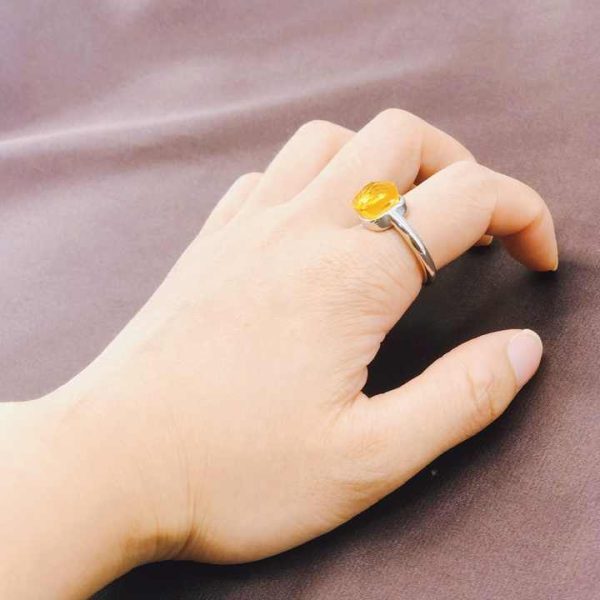 Vintage Stainless Steel 18k Gold Filled Natural Stone Turquoise Opal Ring 12 Months 18k Gold Plated Retro Delicate Thin Ring
