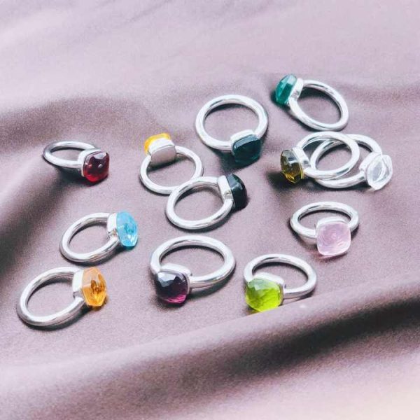 Vintage Stainless Steel 18k Gold Filled Natural Stone Turquoise Opal Ring 12 Months 18k Gold Plated Retro Delicate Thin Ring