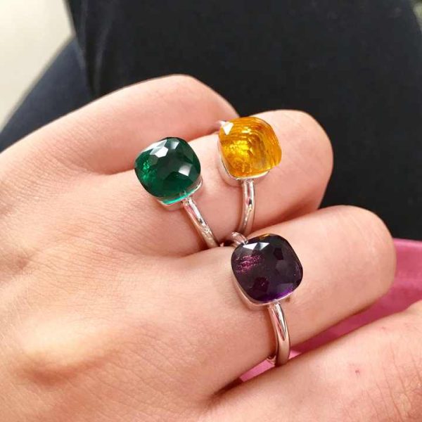 Vintage Stainless Steel 18k Gold Filled Natural Stone Turquoise Opal Ring 12 Months 18k Gold Plated Retro Delicate Thin Ring
